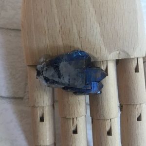 Clear/Blue/Iridescent Adjustable Statement Ring